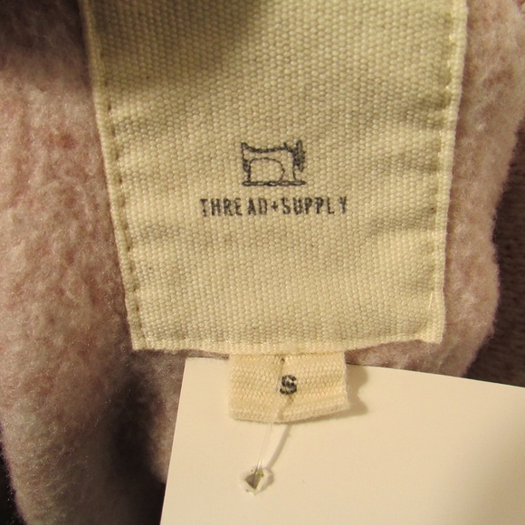 Thread & Supply Cozy Knit Pink Fleece Pullover - Picture 2 of 3